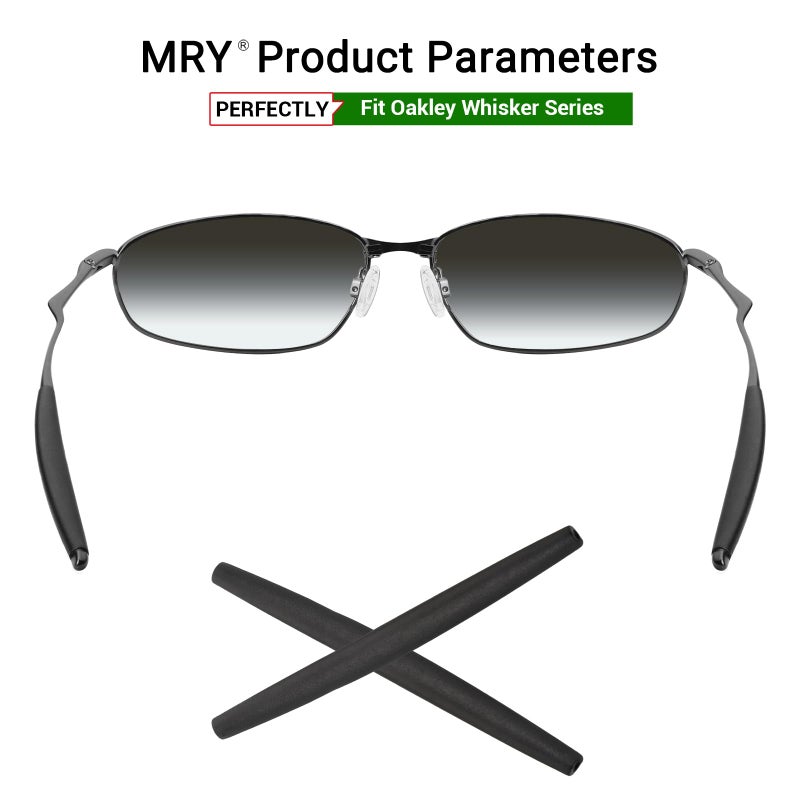 Mryok Replacement Earsocks for Oakley Whisker/Square Whisker/Juliet/Big Square Wire/A Wire Sunglasses - Black - Image 2